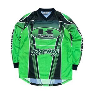 Vintage Kawasaki Motocross Racing Jersey - XL